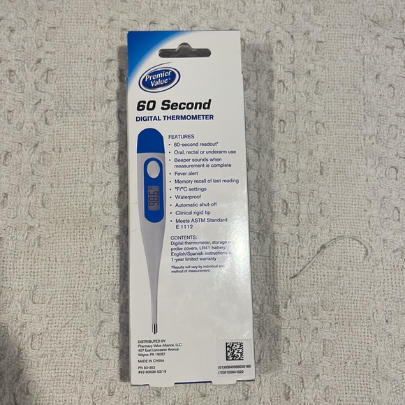 Premier Value 60 Second Digital Thermometer NWT - Picture 3 of 3